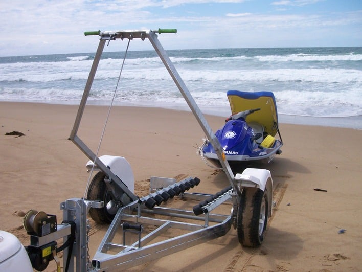 Beach jet ski trailer